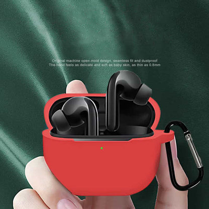 For Xiaomi FlipBuds Pro Soft Silicone Case Shock-Absorbing Protective Earphone Sleeve with Anti-loss Hook