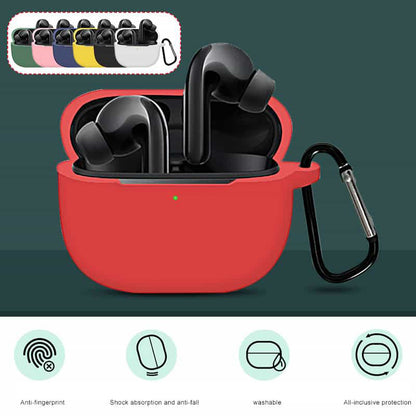 For Xiaomi FlipBuds Pro Soft Silicone Case Shock-Absorbing Protective Earphone Sleeve with Anti-loss Hook