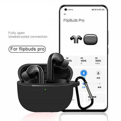 For Xiaomi FlipBuds Pro Soft Silicone Case Shock-Absorbing Protective Earphone Sleeve with Anti-loss Hook