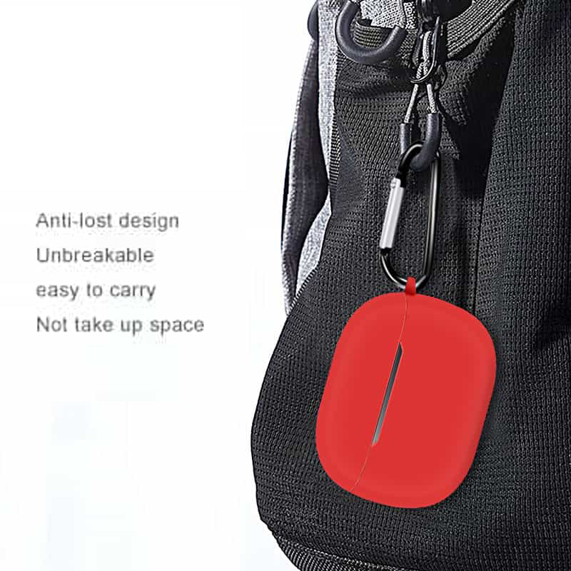 For Xiaomi FlipBuds Pro Soft Silicone Case Shock-Absorbing Protective Earphone Sleeve with Anti-loss Hook