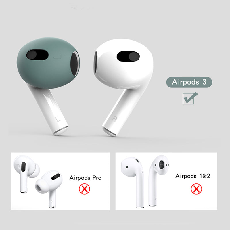 For Apple AirPods 3 Portable Protective Case Earbuds Soft Silicone Protector with Ear Caps