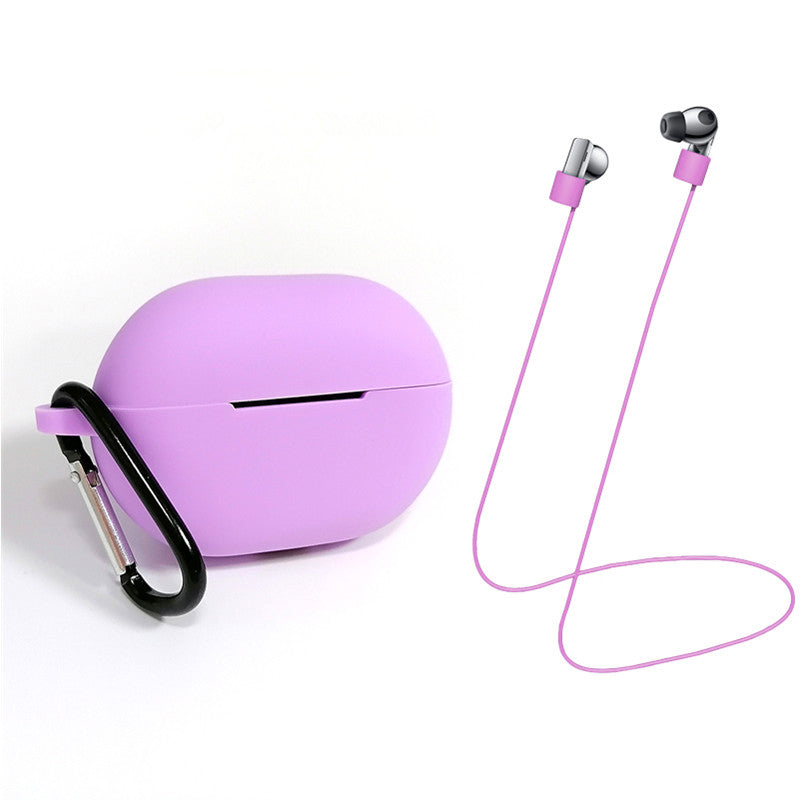 3Pcs/Set For Huawei Freebuds Pro Case Set Earbuds Soft Silicone Protective Kit with Neck Strap/Carabiner