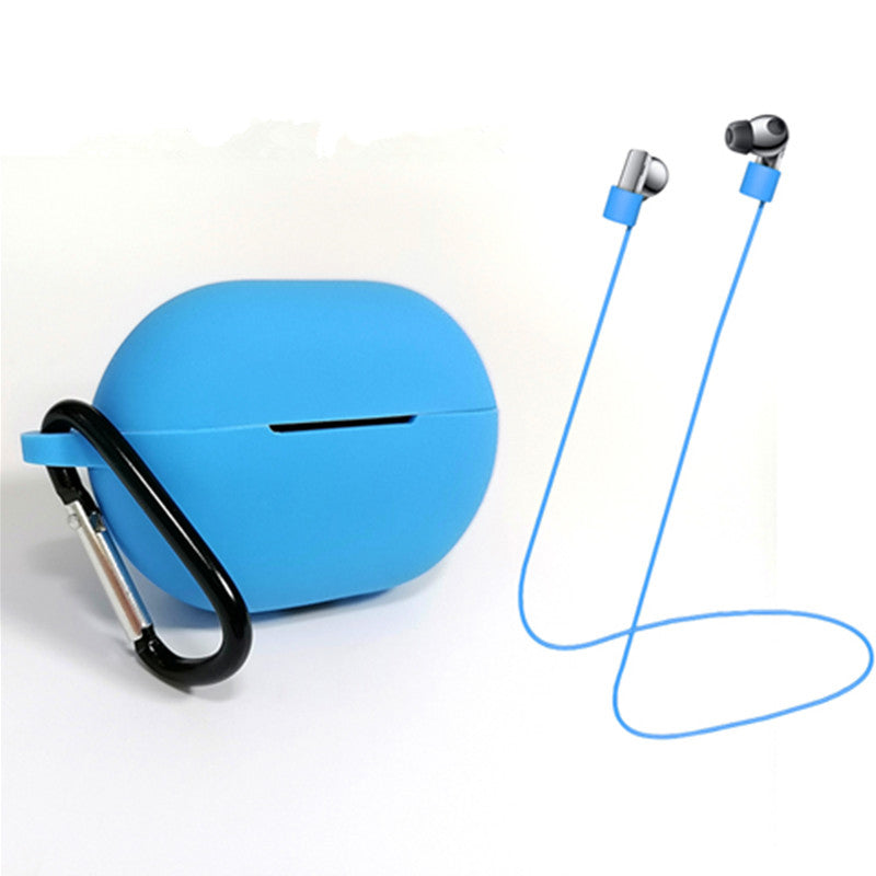 3Pcs/Set For Huawei Freebuds Pro Case Set Earbuds Soft Silicone Protective Kit with Neck Strap/Carabiner