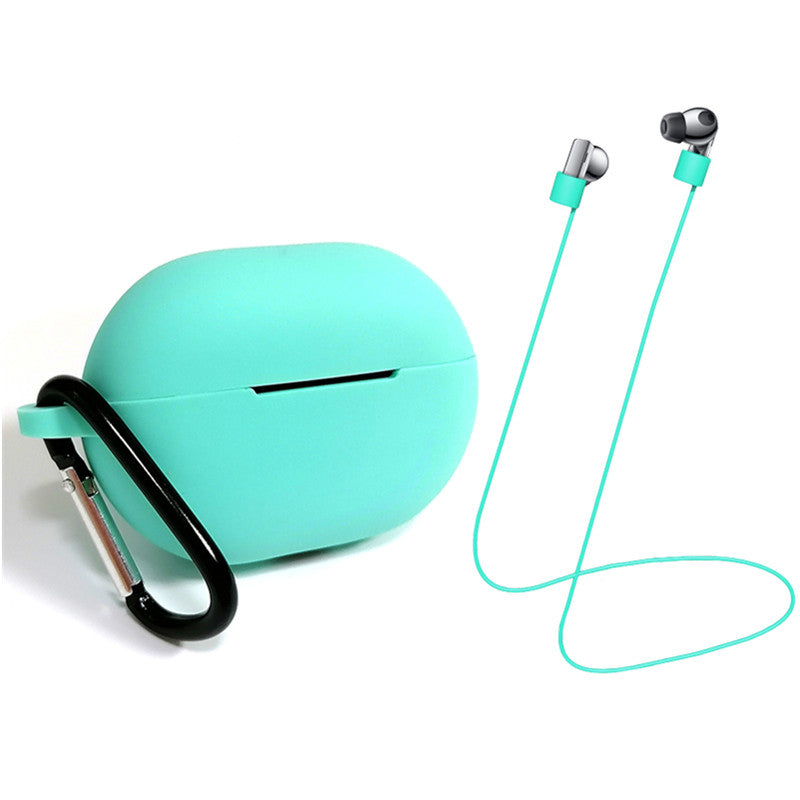 3Pcs/Set For Huawei Freebuds Pro Case Set Earbuds Soft Silicone Protective Kit with Neck Strap/Carabiner