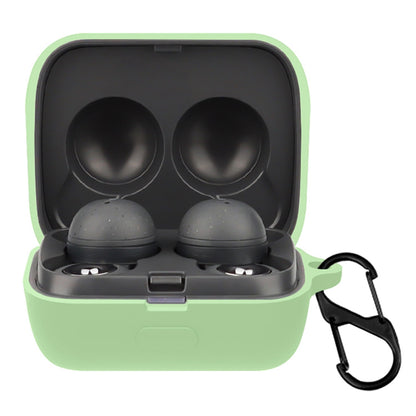 For Sony LinkBuds Earphone Silicone Case Solid Color Earbuds Charging Box Protective Cover with Buckle