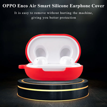 For OPPO Enco Air Protective Case Portable Earbuds Protector Shockproof Anti-fingerprint Soft Silicone Case with Buckle