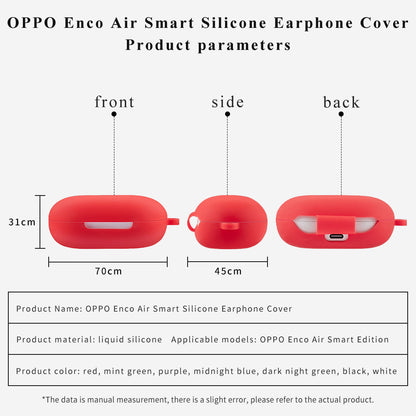 For OPPO Enco Air Protective Case Portable Earbuds Protector Shockproof Anti-fingerprint Soft Silicone Case with Buckle