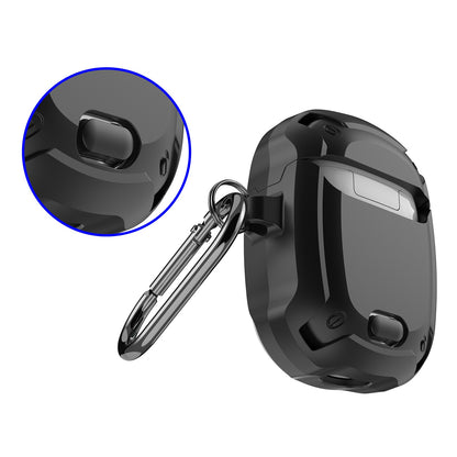 For Google Pixel Buds 2 Snap-on Lid Design Wireless Earphone Protective Case Anti-drop Shell with Hanging Buckle