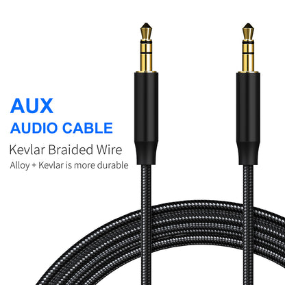 0.5m 3.5mm Audio Cable Male to Male Car AUX Adapter Cable Braided Wire