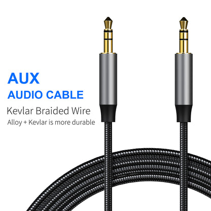 0.5m 3.5mm Audio Cable Male to Male Car AUX Adapter Cable Braided Wire