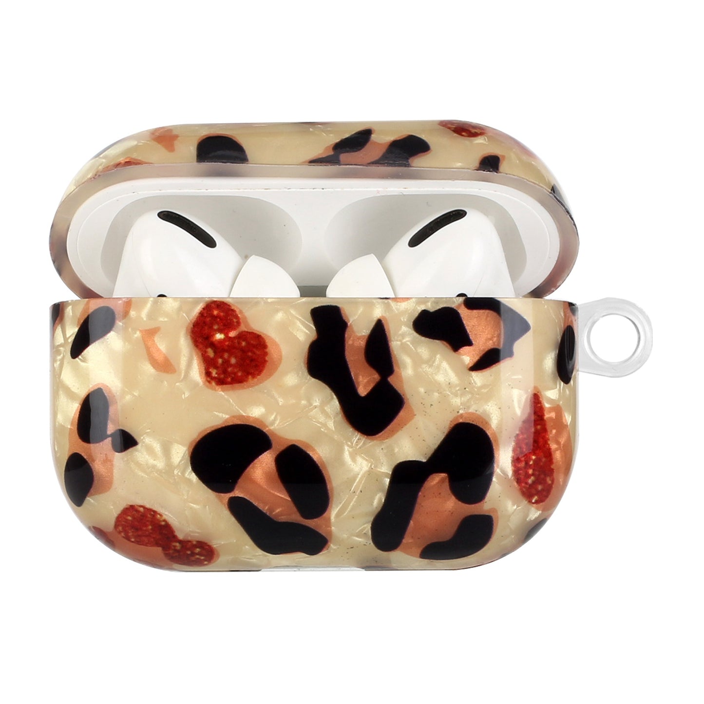 Full Protection Earphone Case for Apple AirPods Pro, Pattern Printed IMD TPU Cover Shell Grain Earbud Protector with Hook