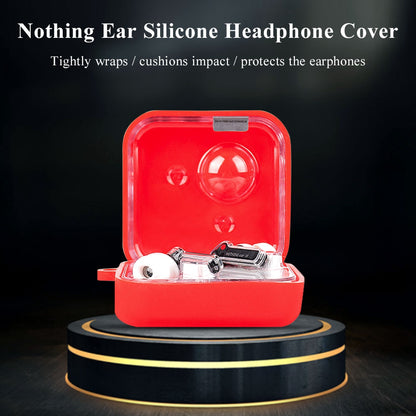 For Nothing Ear Earbuds Silicone Case Drop-proof Earphone Protective Cover with Buckle