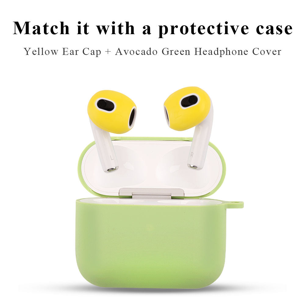 1 Pair Silicone Earphone Ear Caps for Apple AirPods 3, Bluetooth Earbuds Ear Tips Protective Covers