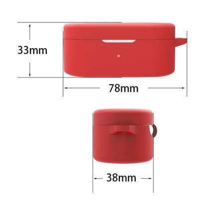 For OnePlus Buds N Bluetooth Earphone Silicone Cover Anti-scratch Case with Anti-lost Buckle