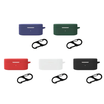 For OnePlus Buds N Bluetooth Earphone Silicone Cover Anti-scratch Case with Anti-lost Buckle