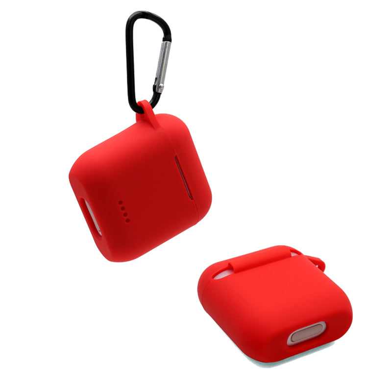 Bluetooth Earphone Protective Case for TOZO T6, Soft Silicone Charging Box Anti-drop Cover Shell with Anti-loss Buckle