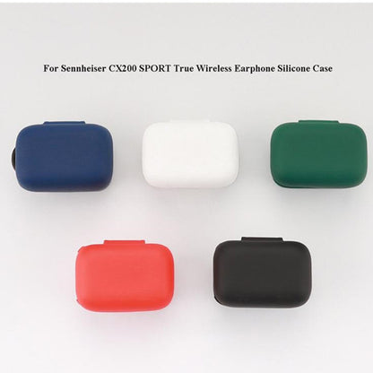 For Sennheiser CX200TW1-SPORT Silicone Cover Bluetooth TWS Earphone Protective Sleeve Case with Anti-lost Buckle