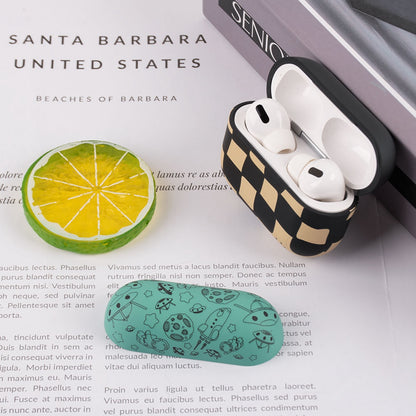 For Apple AirPods Pro Water Transfer Printing TPU Earphone Charging Case Anti-fall Protective Cover