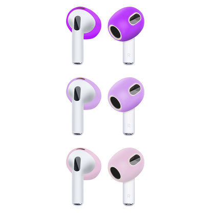 For Apple AirPods 3 3 Pairs Earbuds Anti-slip Silicone Cover Bluetooth Earphones Earmuffs Ear Tips