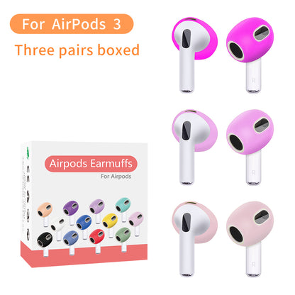 For Apple AirPods 3 3 Pairs Earbuds Anti-slip Silicone Cover Bluetooth Earphones Earmuffs Ear Tips