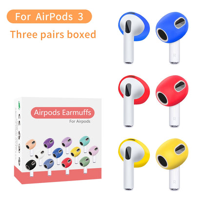 For Apple AirPods 3 3 Pairs Earbuds Anti-slip Silicone Cover Bluetooth Earphones Earmuffs Ear Tips