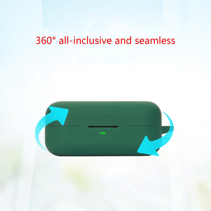 For B&O Beoplay EX Bluetooth Earphone Anti-drop Silicone Cover Protective Case with Anti-lost Buckle