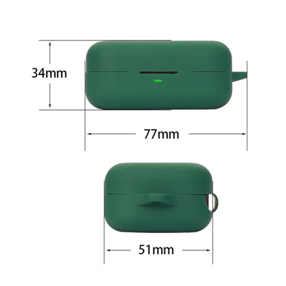 For B&O Beoplay EX Bluetooth Earphone Anti-drop Silicone Cover Protective Case with Anti-lost Buckle