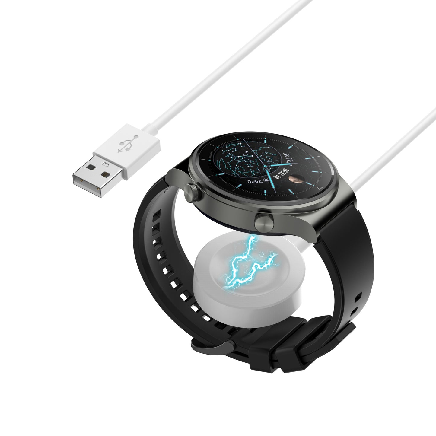 For Huawei Watch 3 Pro New Splittable Charging Base with 1m Cable Smart Watch Wireless Charger