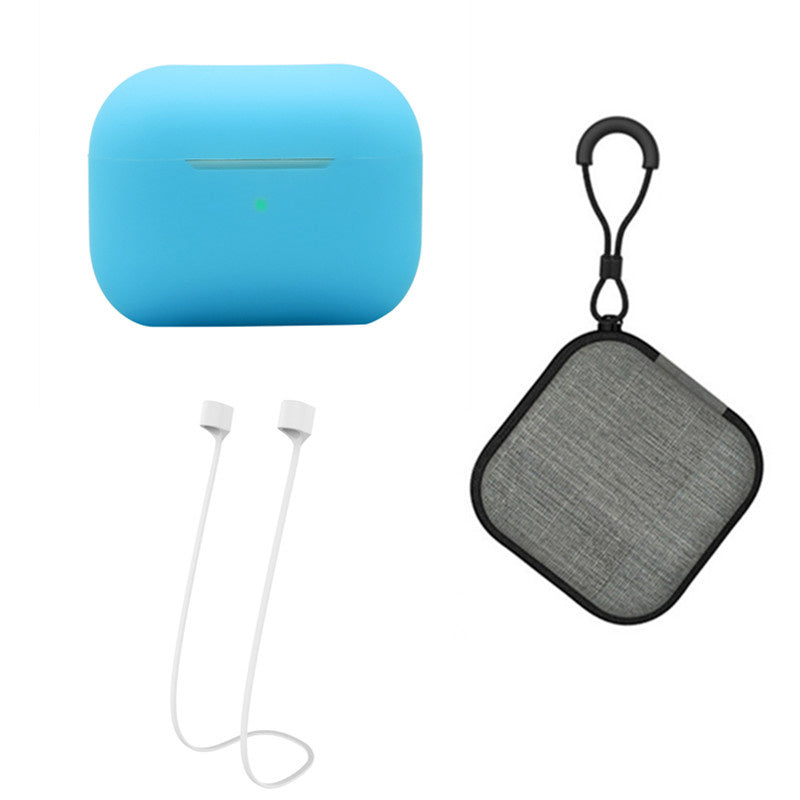 Silicone Case for Apple AirPods Pro 2, Earbuds Charging Case Anti-drop Cover with Storage Box and Earphone Magnetic Anti-lost Rope Strap