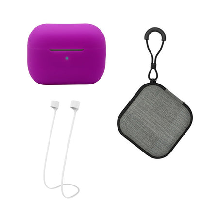 Silicone Case for Apple AirPods Pro 2, Earbuds Charging Case Anti-drop Cover with Storage Box and Earphone Magnetic Anti-lost Rope Strap