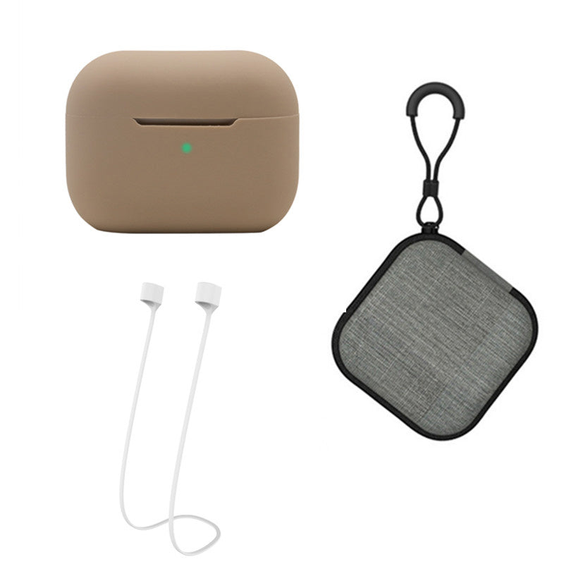 Silicone Case for Apple AirPods Pro 2, Earbuds Charging Case Anti-drop Cover with Storage Box and Earphone Magnetic Anti-lost Rope Strap