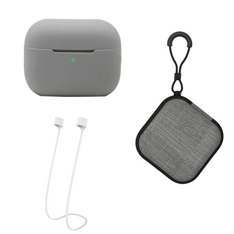 Silicone Case for Apple AirPods Pro 2, Earbuds Charging Case Anti-drop Cover with Storage Box and Earphone Magnetic Anti-lost Rope Strap