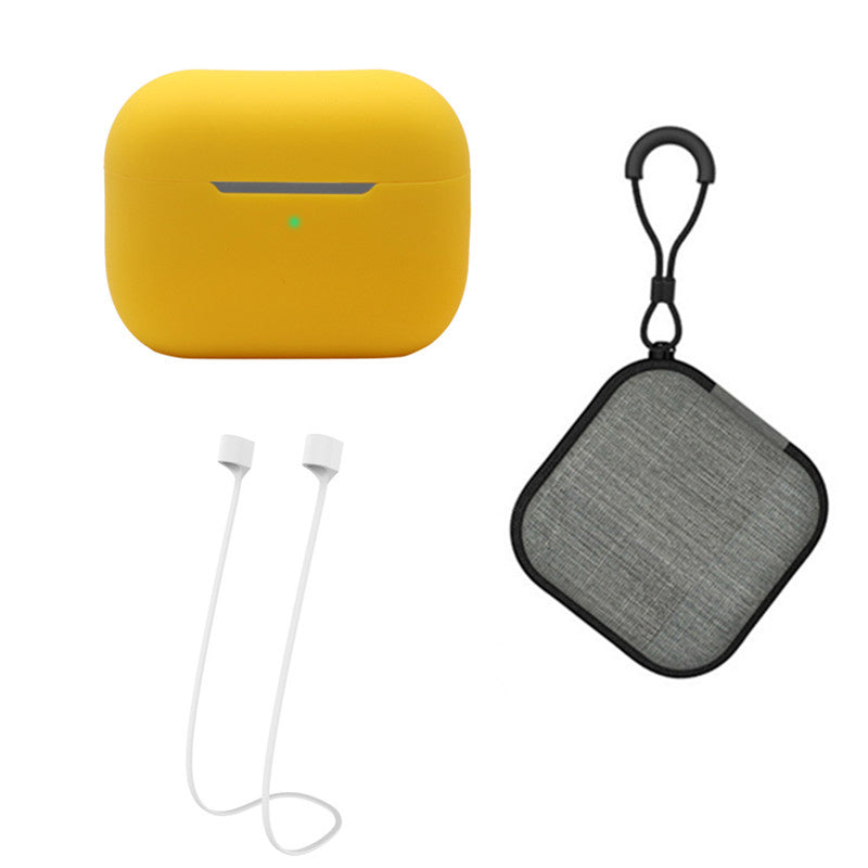 Silicone Case for Apple AirPods Pro 2, Earbuds Charging Case Anti-drop Cover with Storage Box and Earphone Magnetic Anti-lost Rope Strap