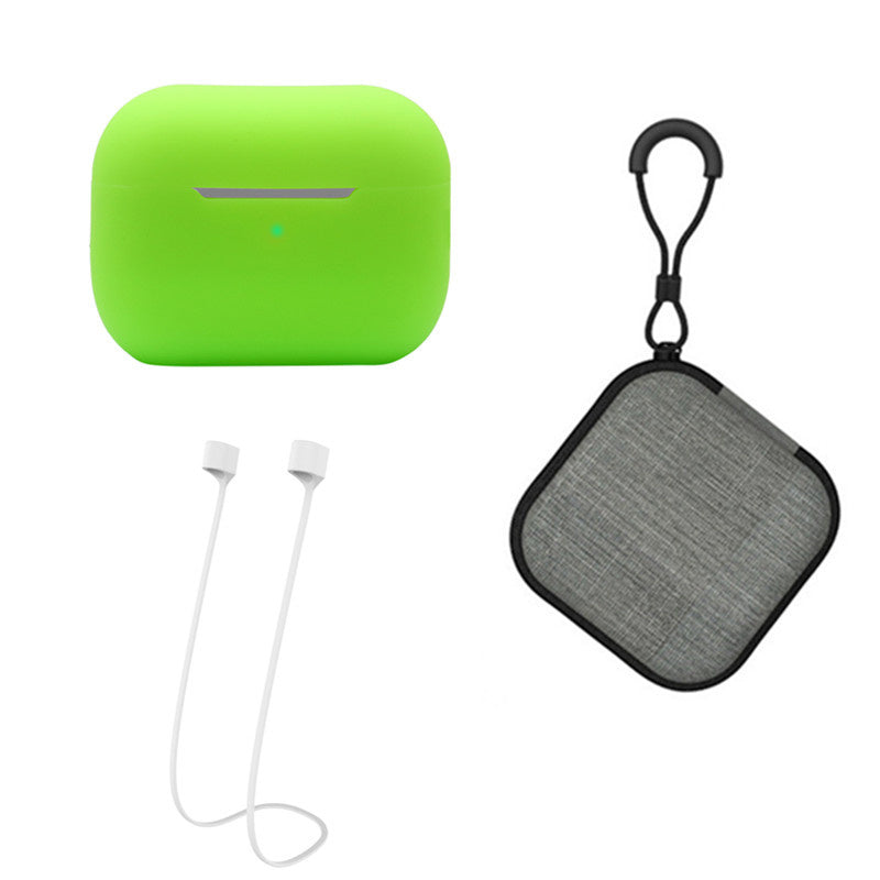 Silicone Case for Apple AirPods Pro 2, Earbuds Charging Case Anti-drop Cover with Storage Box and Earphone Magnetic Anti-lost Rope Strap