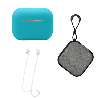 Silicone Case for Apple AirPods Pro 2, Earbuds Charging Case Anti-drop Cover with Storage Box and Earphone Magnetic Anti-lost Rope Strap