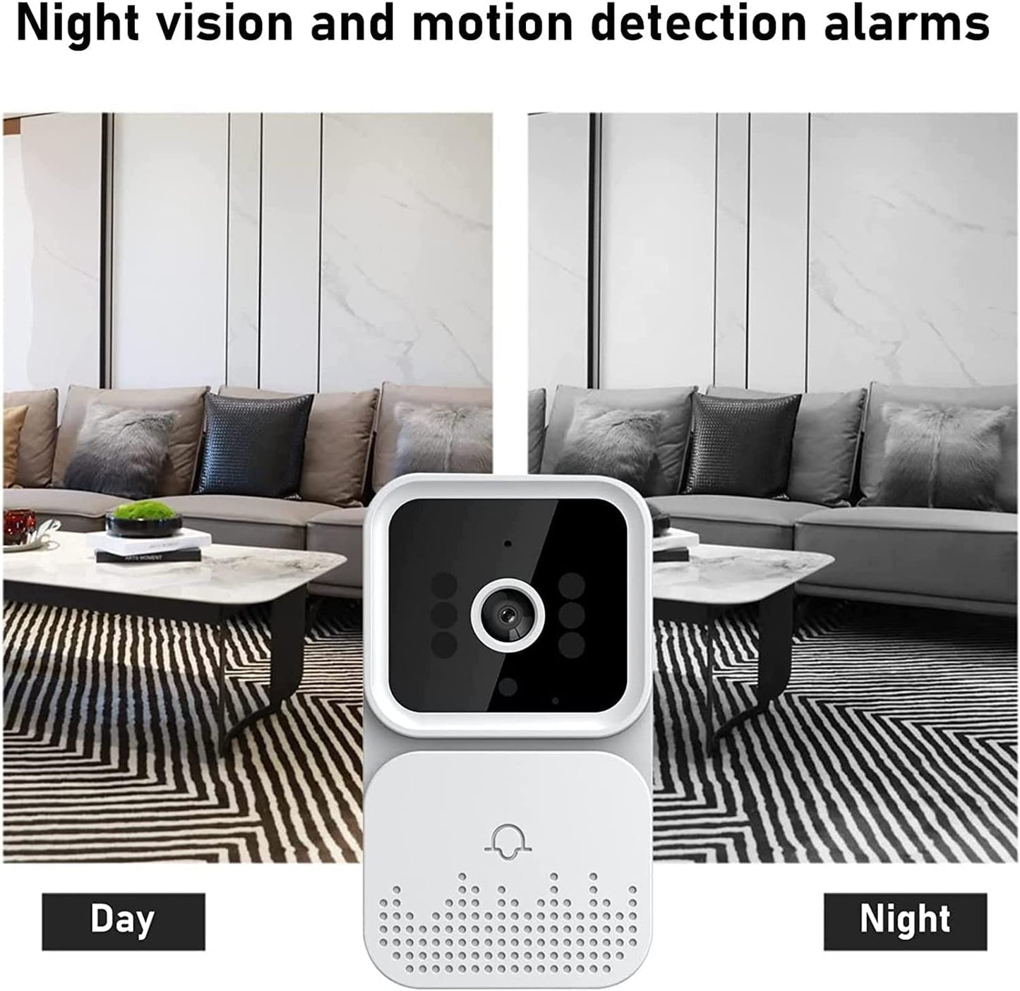 M-01 Smart Doorbell Camera Remote Controlled HD Two-way Audio Call Door Bell Night Vision Cam Monitor for Home