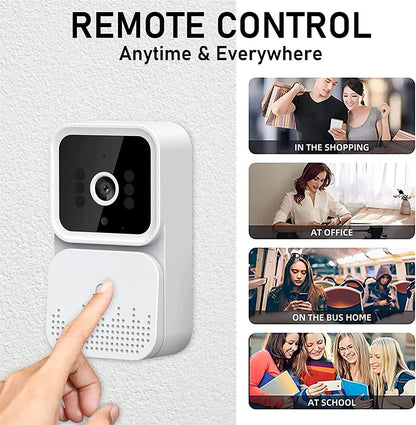 M-01 Smart Doorbell Camera Remote Controlled HD Two-way Audio Call Door Bell Night Vision Cam Monitor for Home