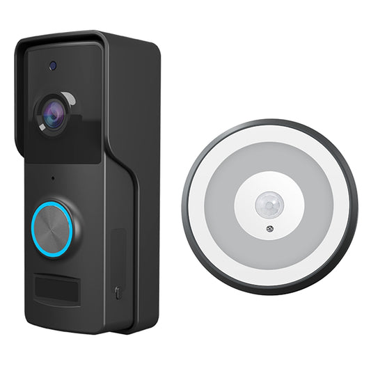 WF005-708BD Wireless Doorbell Camera 2.4G WiFi Door Bell with Motion Detector, Night Vision, 2-Way Audio, 128G TF Card Storage