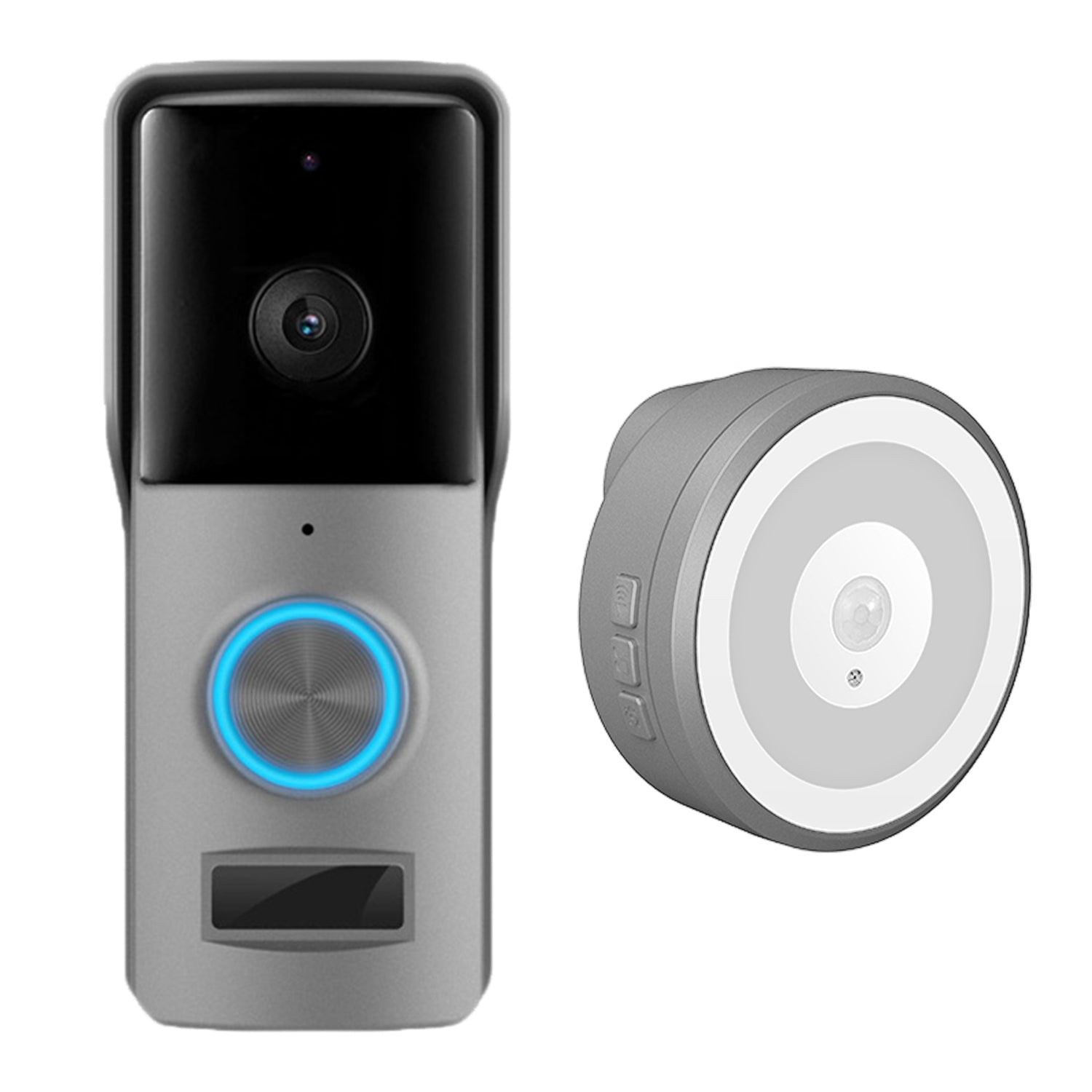 WF005-708BD Wireless Doorbell Camera 2.4G WiFi Door Bell with Motion Detector, Night Vision, 2-Way Audio, 128G TF Card Storage