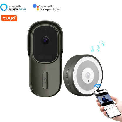 WF001-708AD Smart Doorbell Camera Two-way Audio Call Door Bell Night Vision Pet Monitor Camera for Home Security