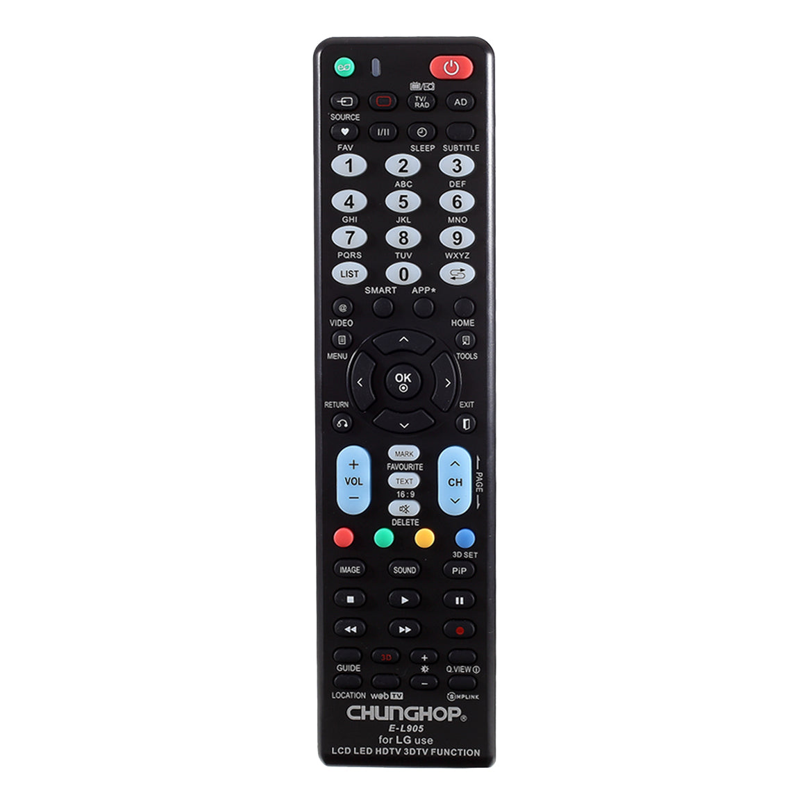 CHUNGHOP E-L905 Universal Remote Controller for LG LCD/LED/HDTV/3DTV