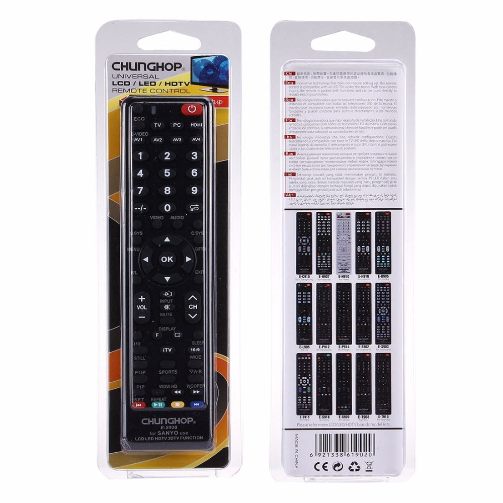 CHUNGHOP E-S920 Universal TV Remote Control for Sanyo LCD LED HDTV 3DTV