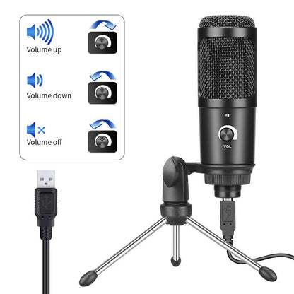 AK-50 USB Condenser Recording Microphone for Laptop Computer