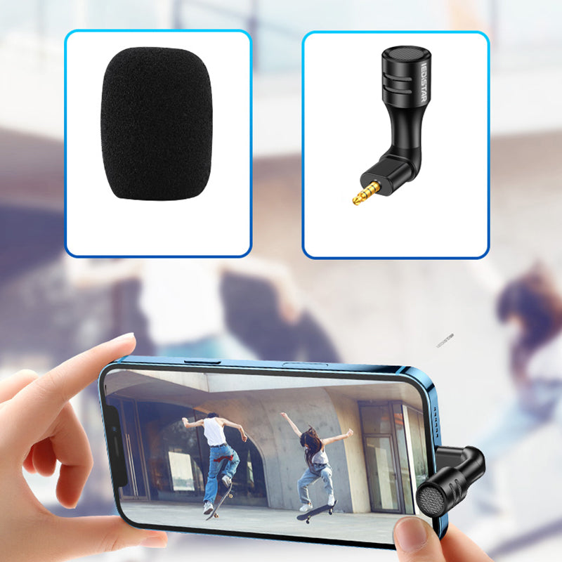 MD-3 3.5mm Microphone Mini Mobile Phone Microphone Live Recording Interview Mic