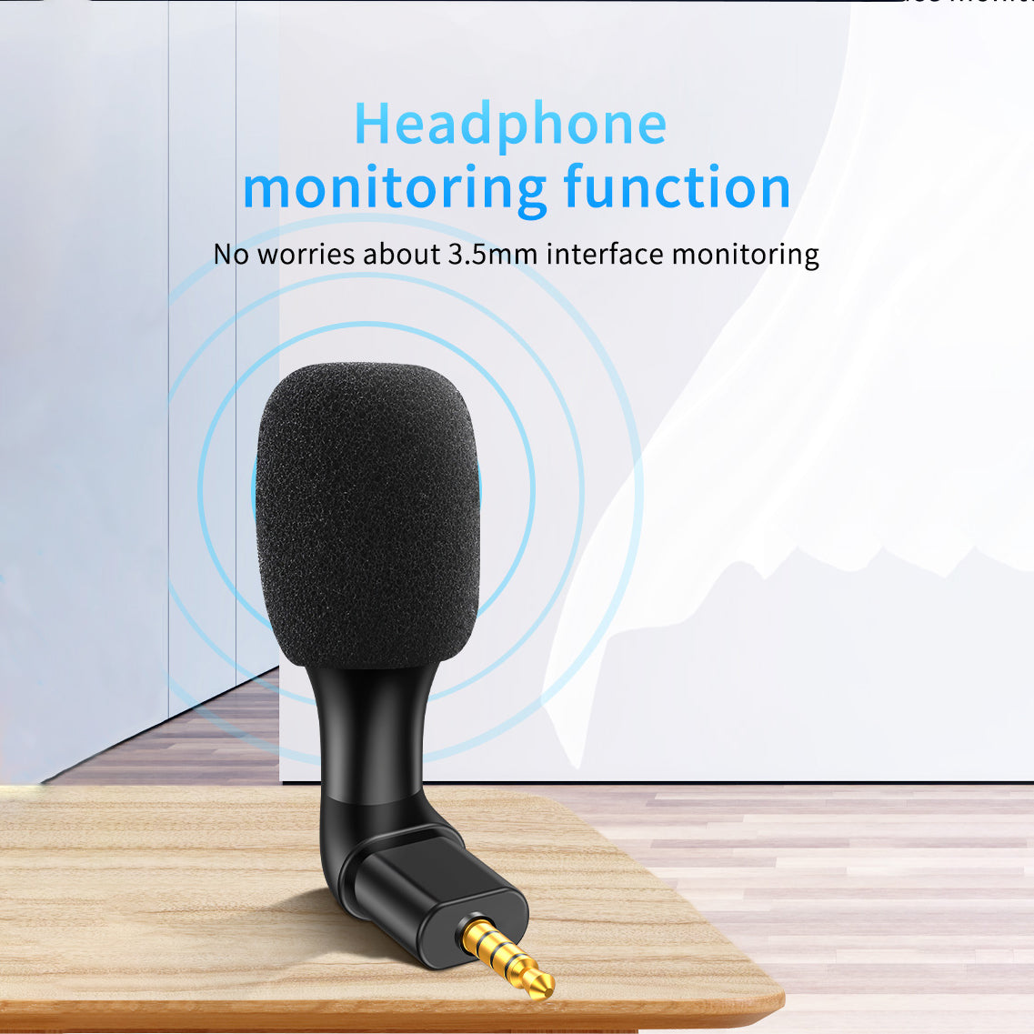 MD-3 3.5mm Microphone Mini Mobile Phone Microphone Live Recording Interview Mic