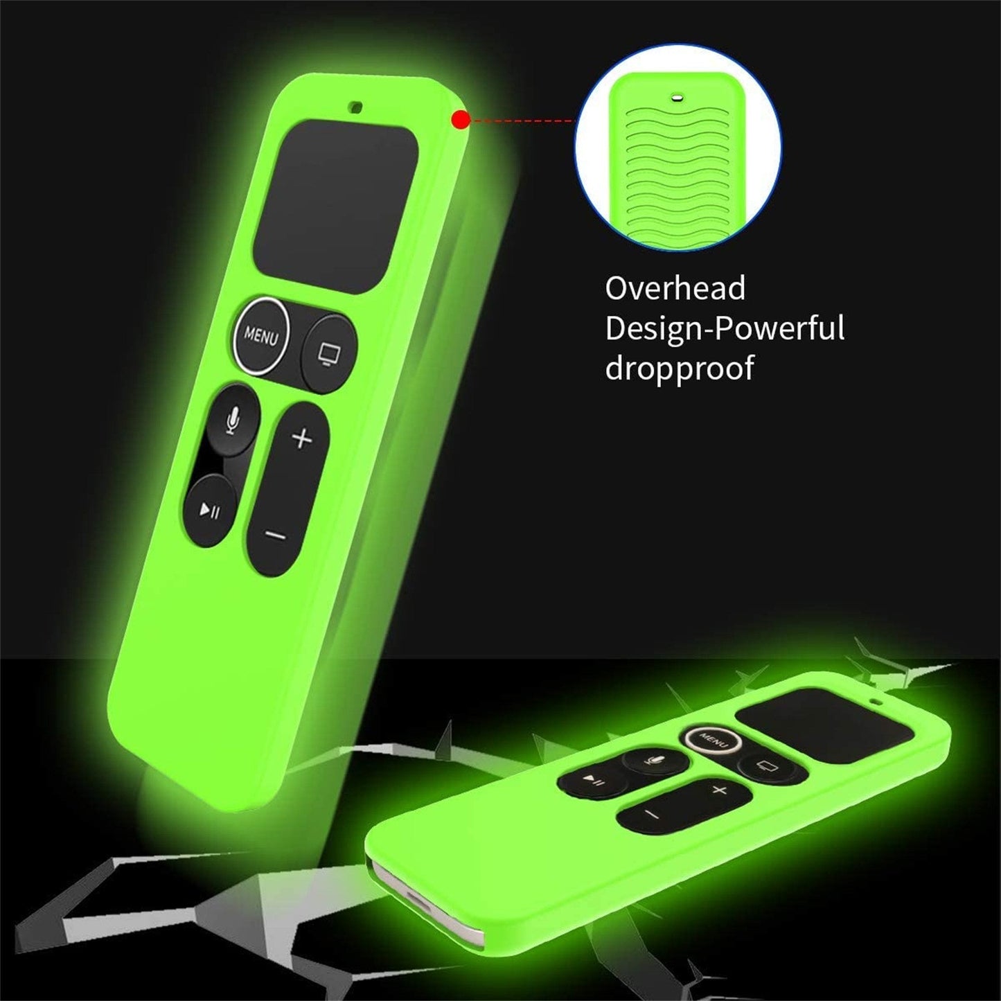 Y10 Soft Silicone Anti-drop Remote Controller Protective Case Cover for Apple TV 4K 4th/5th