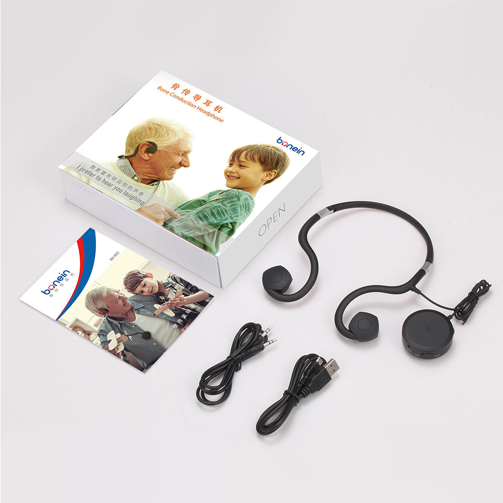 BN-802 Hearing Aid Bone Conduction Bluetooth Wired Headphones Sports Headset for Elderly