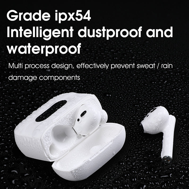 V12 Wireless Bluetooth Earphones Half In-Ear Earbuds Stereo Headset with Digital Display Charge Case