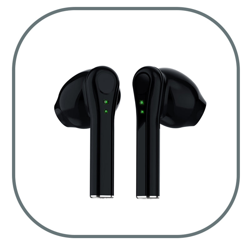 V12 Wireless Bluetooth Earphones Half In-Ear Earbuds Stereo Headset with Digital Display Charge Case