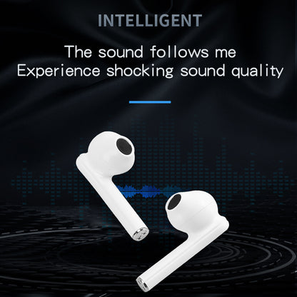 V12 Wireless Bluetooth Earphones Half In-Ear Earbuds Stereo Headset with Digital Display Charge Case